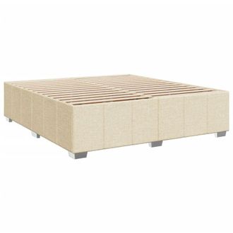 vidaXL Cama Sin Colch&oacute;n Tela Color Crema 180x200 Cm Vidaxl