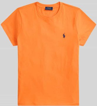 Polo Ralph Lauren T-Shirt mit Label-Stitching in Orange, Gr&ouml;&szlig;e XXL