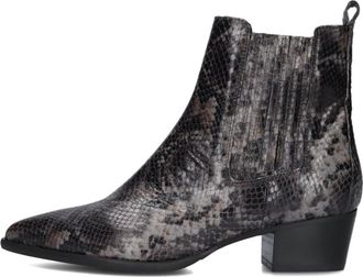 Lina Locchi Slangenprint Enkellaarsjes AV 230 - Dames - Cowboylaarzen - Veelkleurig - 39 EU - Wol - Schoenen