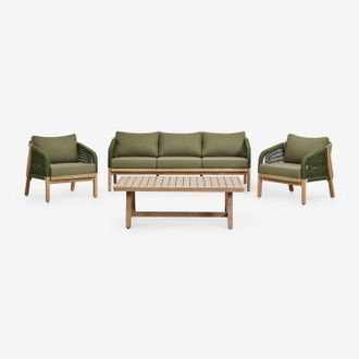 Sklum Conjunto De Sal&oacute;n Con Sof&aacute; De 3 Plazas Dubai Sklum