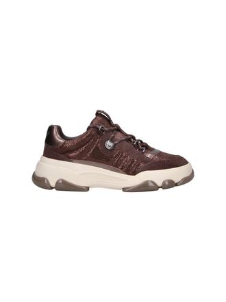 Pinko Brown Athena Leather Sneakers