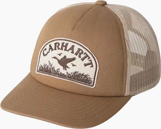 Carhartt Work in Progress Mens Carhartt WIP Take Off Trucker Cap Stone - Brown - Size: ONE size