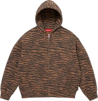 SUPREME SS26 Small Box Zip Up Hooded Sweatshirt Tiger SUP-SS26-122-TGR