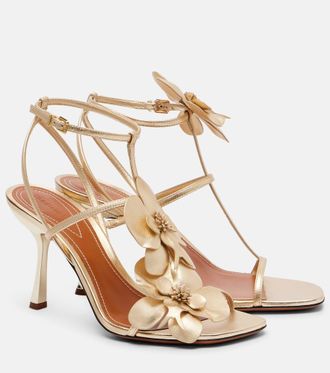 Zimmermann Orchid 85 metallic leather sandals