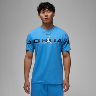 Nike Jordan Mens Air Stretch Short Sleeve Crew - Legend Blue/Black/White Size L