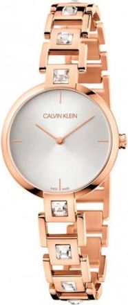 Calvin Klein Mesmerise Quartz Horloge met Roestvrijstalen Band - Dames - Horloges - Bruin - ONE Size - Accessoires
