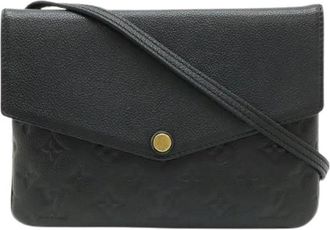 Louis Vuitton Pre-owned Twice Monogram Empreinte Schoudertas - Dames - Vintage Schoudertas - Zwart - ONE Size - Leer - Vintage