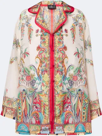 Etro Paisley oversized silk shirt