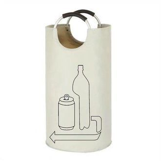 OEM Cesto De Ropa Grande De 90 Litros, Plegable, Con Asa De Aluminio, Impermeable Y De Pie, Residencias Estudiantiles Y Ba&ntilde;os, Color Blanco