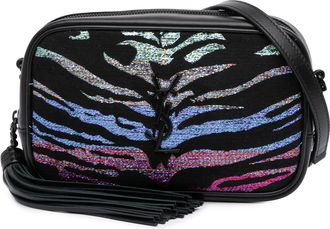 Saint Laurent Pre-owned Womens Sunset Zebra Camera Bag - Black Textile - One Size