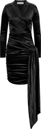 Nicowa Kleedjes, Dames, Zwart, L, Fluwelen Mini Jurk Nosima