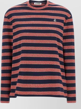 Jil Sander striped long-sleeve cotton jumper