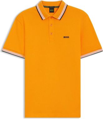 HUGO BOSS Heren, Tops, Oranje, Maat: 4XL Katoen