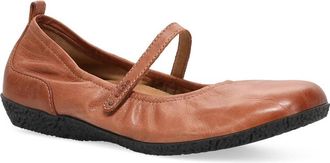 Taos Womens Babble Mary Jane Ballet Flat Shoes In Cognac