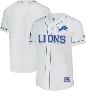Starter Mens Starter White Detroit Lions Relay Full-Button Baseball Jersey at Nordstrom, Size Xx-Large