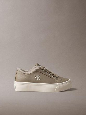 Calvin Klein Zapatillas De Piel Con Plataforma Y Logo Distintivo