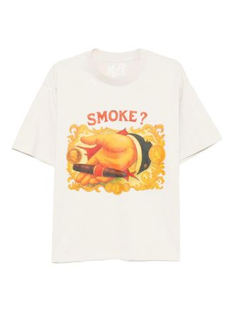 Melt T-shirt con stampa grafica - Toni neutri