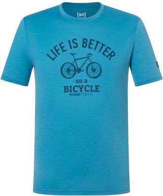 super.natural Better Bike Tee Merinoshirt f&uuml;r Herren | blau