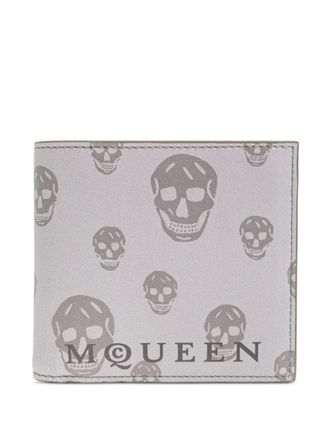 Alexander McQueen skull-print wallet - Grigio