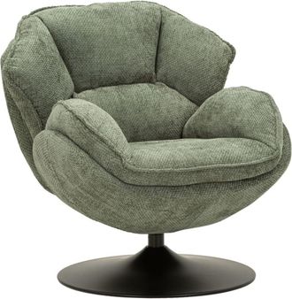 Mauro Ferretti Sill&oacute;n giratorio verde de estilo retro de 85x80x81 cm