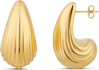 SHYMI Chunky Large Statement Textured Tear Drop Earrings - 14K Gold Filled, Day to Night