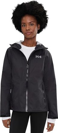 Helly Hansen Rain Jacket Womens Coat Black : LG, Polyamide