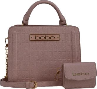 Bebe Thea Small Satchel with Card Wallet in Powder Pink at Nordstrom Rack