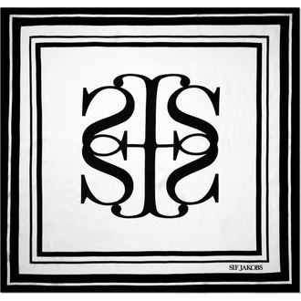 Sif Jakobs Jewellery Silk Scarf Square in Black And White at Nordstrom