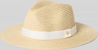 Lauren Ralph Lauren Hut mit Hutband und Label-Detail Modell FEDORA in Weiss, Gr&ouml;&szlig;e 1