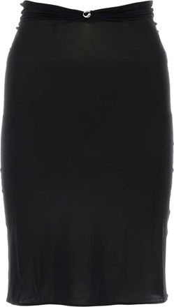 Coperni Womens Black Stretch Nylon Triangle Skirt - Size Medium