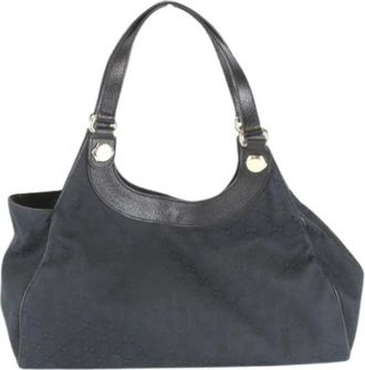 Gucci Pre-owned Canvas Shoulder Bag - Dames - Vintage Schoudertas - Zwart - ONE Size - Vintage