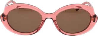 Loewe Slim Oval Zonnebril - Dames - Zonnebrillen - Roze - ONE Size - Accessoires