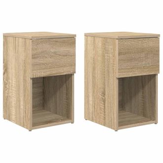 vidaXL Mueble Cama 2 Pcs Roble Sonoma 29 X 31,5 X 49 Cm Vidaxl