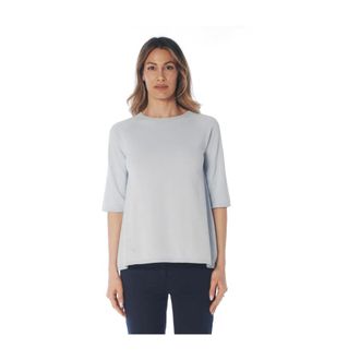 KANGRA Lange katoenen trui - Dames - Ronde hals truien - Blauw - S - Katoen - Truien & Vesten