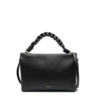 Coccinelle Zwarte leren handtas met gouden details - Dames - Handtassen - Zwart - ONE Size - Leer - Tassen