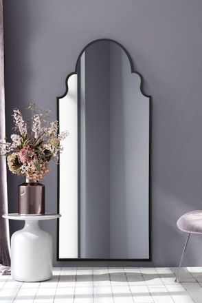 MirrorOutlet Black Framed Arched Leaner/Wall Mirror 79 X 33 (200CM X 85CM) | Size: 1 Pack