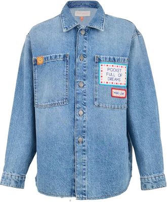Mira Mikati Camicia denim con applicazione - Blu