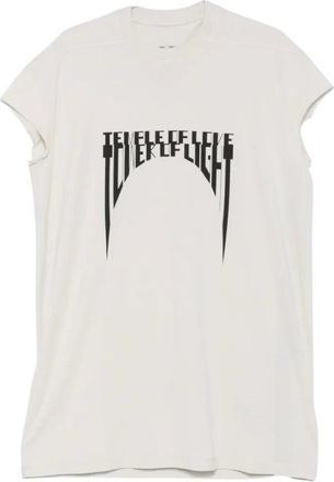 Rick Owens Camiseta de cuello redondo acanalado - Tops - Hombre - Blanco - S