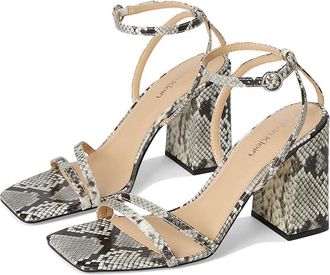 Calvin Klein Sassa Womens Sandals Black Snake : 8.5 M, Leather