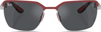 Ray-Ban square-frame sunglasses - unisex - Steel - 58 - Red