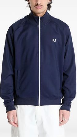 Fred Perry logo-tape track jacket - Blue