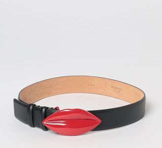 Fiorucci Cintura Lips in pelle di vitello con fibbia metallica