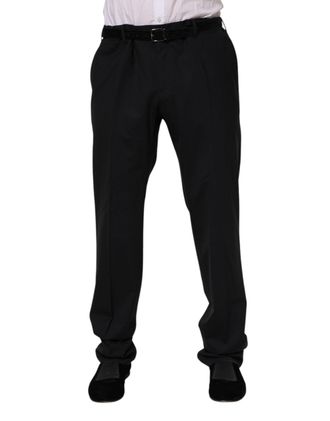 Dolce & Gabbana Virgin Wool Trousers - Black