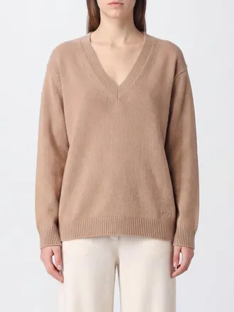 Valentino Garavani V-Neck Pure Cashmere Jumper with Dropped Shoulders