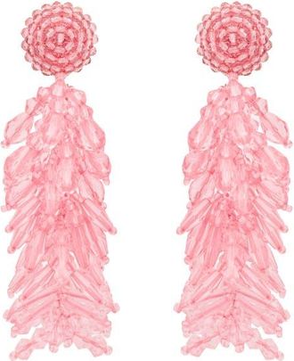 Oscar De La Renta Cluster Tassel Earrings in Pink at Nordstrom