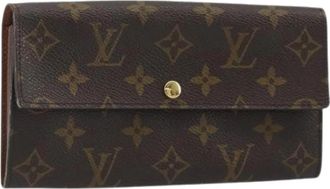 Louis Vuitton Pre-owned Long Wallet - Dames - Vintage Accessoires - Bruin - ONE Size - Leer - Vintage