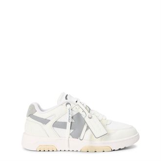 Off-white Mens Off White Slim Low Calfskin Leather Trainers in.White/Grey - Size UK 6