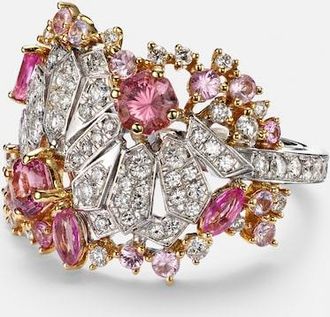 Ananya Magnificent Jewels Volume 2 18kt gold pinky ring with gemstones