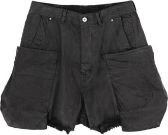 Rick Owens Black Solid Shorts