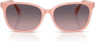 Ralph Lauren 56mm Gradient Square Sunglasses in Rose On Transparent /Violet at Nordstrom
